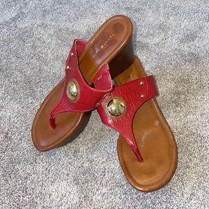 Tommy Hilfiger red wedges
